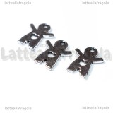 Charm Bimbo in metallo argento antico 16x11.5mm