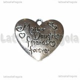 Ciondolo Cuore Mother Daughter Friends Forever 30x28mm