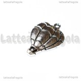 Ciondolo Mongolfiera in metallo argento antico 25x17.5mm