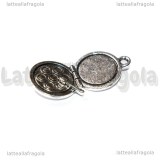 Ciondolo Makeup 3D in metallo argento antico 33x16mm