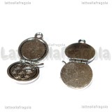 Ciondolo Makeup 3D in metallo argento antico 33x16mm
