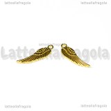 Charm Ala n metallo gold plated 17x5mm