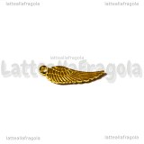 Charm Ala n metallo gold plated 17x5mm
