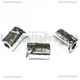 Tavoletta di Cioccolato foro largo 15x11mm in metallo argento antico