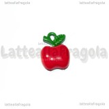Charm Mela in metallo smaltato 18x13mm