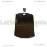 Ciondolo Targhetta in acciaio inox 50x24mm