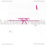 10 buste in plastica trasparente Scritta Handmade con bordo adesivo 10x7cm