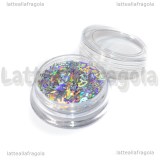 Lettere Alfabeto Argento Holografico 5mm 1gr
