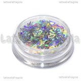 Lettere Alfabeto Argento Holografico 5mm 1gr