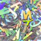 Lettere Alfabeto Argento Holografico 5mm 1gr
