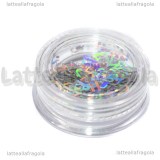 Lettere Alfabeto Argento Holografico 5mm 1gr