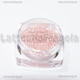 Microsfere iridescenti in vetro rosa 1-3mm 5gr