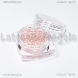 Microsfere iridescenti in vetro rosa 1-3mm 5gr