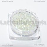 Microsfere iridescenti in vetro trasparente 1-3mm 5gr