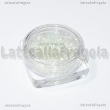 Microsfere iridescenti in vetro trasparente 1-3mm 5gr