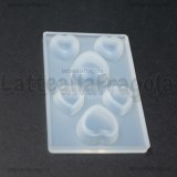Stampo in silicone Cuoricini lucido 65x42mm