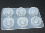 Stampo in silicone Perle Sfaccettate foro largo lucide 16mm