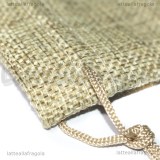 Sacchetto in Juta con Coulisse colore naturale 9x7cm