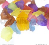 25 Fiori in lucite colorata 12x12mm