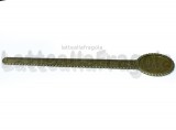 Segnalibro Riga decorato in metallo color bronzo con base ovale per cammeo 25x18mm