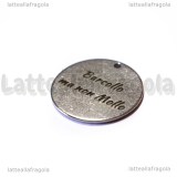 Ciondolo Barcollo ma non Mollo in acciaio inox 20mm