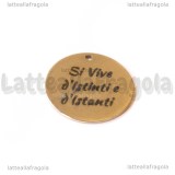 Ciondolo Si Vive d Istinti e d Istanti in acciaio inox 20mm