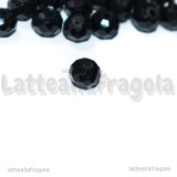 25 Rondelle mezzocristallo sfaccettato nero 4x3mm