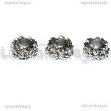 Spaziatore 7 Nani foro largo in metallo argento antico 11x6mm