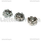 Spaziatore 7 Nani foro largo in metallo argento antico 11x6mm
