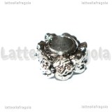 Spaziatore 7 Nani foro largo in metallo argento antico 11x6mm