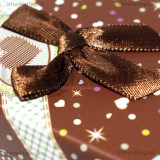 Astuccio in cartone rigido Fantasia Cuori Cioccolato 90x70x30mm