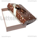 Astuccio in cartone rigido Fantasia Cuori Cioccolato 90x70x30mm