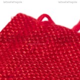 Sacchetto in Juta con Coulisse colore rosso 9x7cm