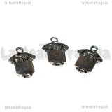 Charm Tutina Baby in metallo argento antico 18x12.5mm