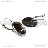 Monachelle chiuse in Acciaio Inox con base cammeo 18mm