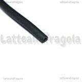 1 Metro Caucciù Forato Nero 4mm
