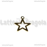Charm Stella in Acciaio Inox dorato 14.5x12.5mm
