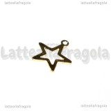 Charm Stella in Acciaio Inox dorato 14.5x12.5mm