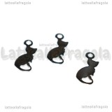 3 Charms Gattino in Acciaio Inox 13x5.5mm
