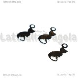 3 Charms Gattino in Acciaio Inox 13x5.5mm