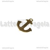 Charm Ancora in Acciaio Inox dorato 16x13mm