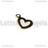 Charm Cuore in Acciaio Inox dorato 14x10.5mm