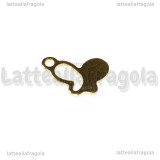 Charm Farfalla in Acciaio Inox dorato 14x10mm