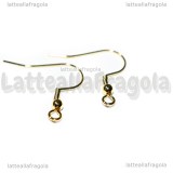 10 Paia di Monachelle in acciaio inox dorato 20x23mm