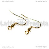 10 Paia di Monachelle in acciaio inox dorato 20x23mm
