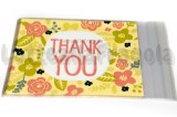 10 buste in plastica Thank You con bordo adesivo 16x10cm