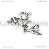 Charm Coppa 3D in metallo argento antico 20x16mm