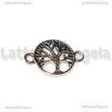 Connettore Albero della Vita in metallo argento antico 23x15mm