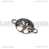 Connettore Albero della Vita in metallo argento antico 23x15mm