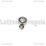 Portapendente in metallo argento antico con ghirigori 12x8mm